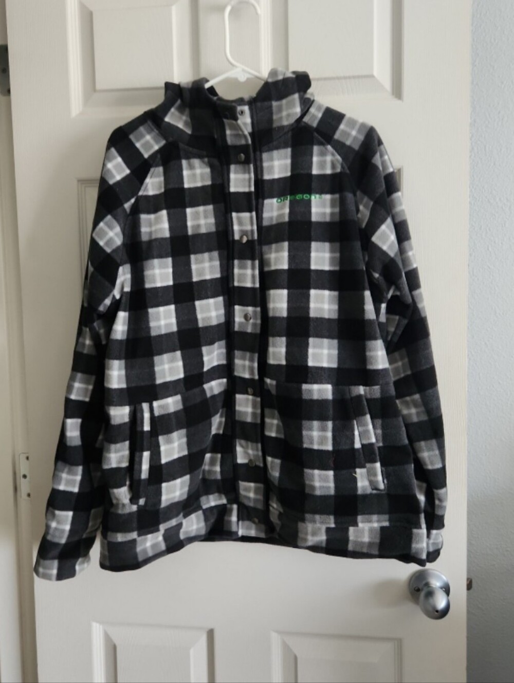 Oregon Ducks Plaid Fleece Jacket